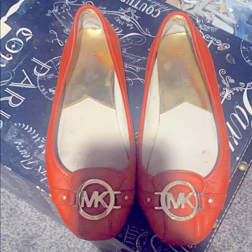 Orange Michael Kors flats size 7